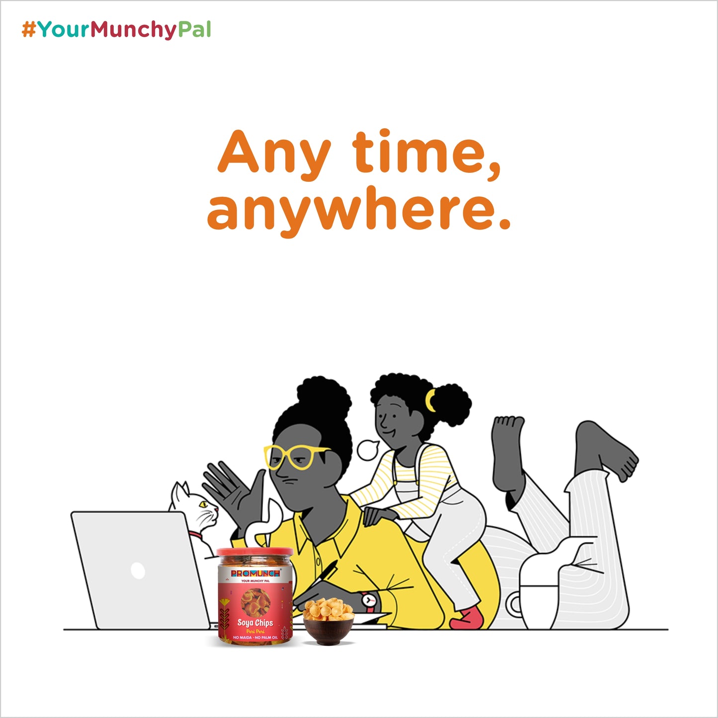 PROMUNCH Combo Pack - Soya Sticks (Chatpata Masala , Cream Onion) + Soya Chips (Peri Peri) - Pack  of 3; 100g Each