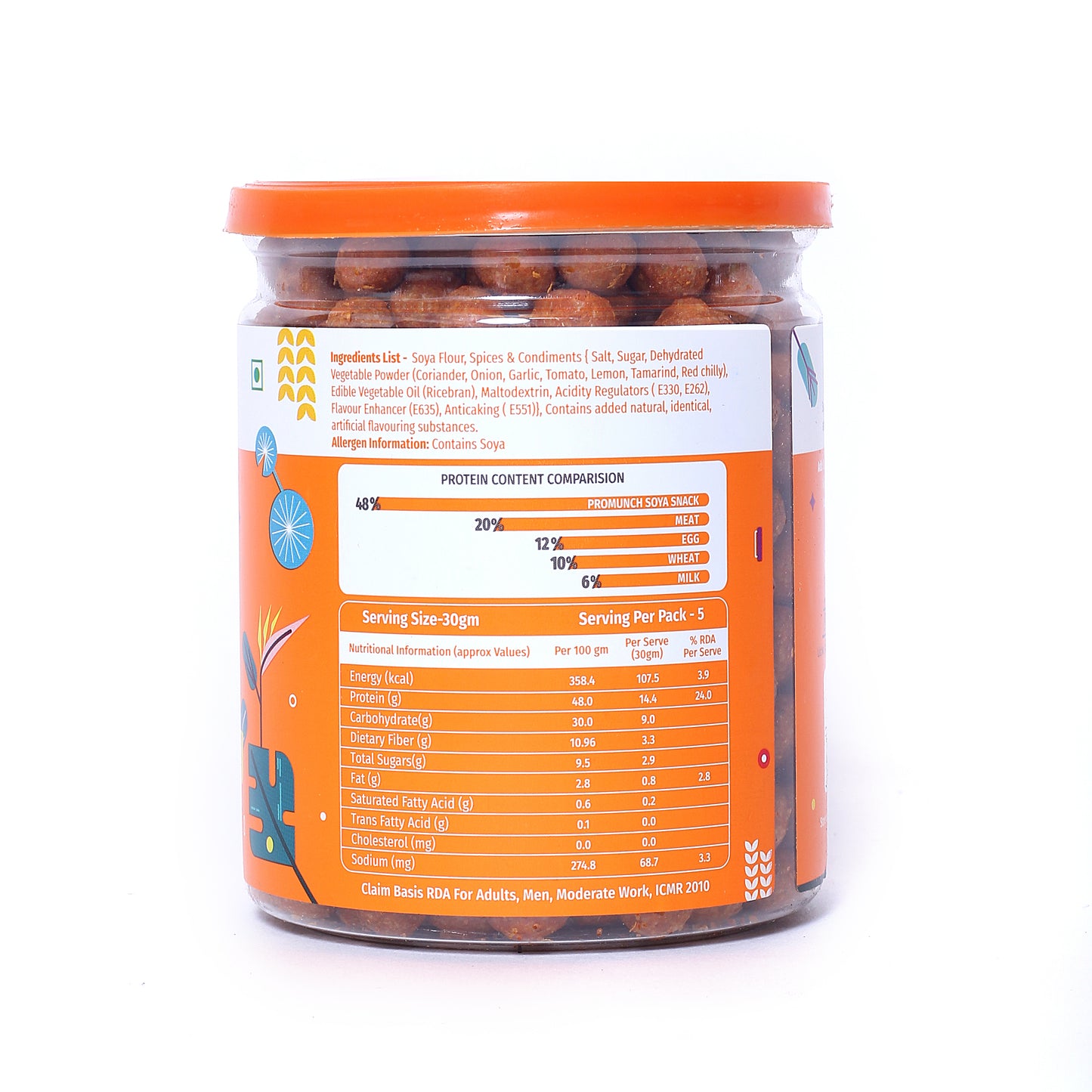 Soya Protein Chunks - Perfect High Protein Diet Snack
Promunch Roasted Soya Nuts - Crunchy, Healthy, and Nutritious