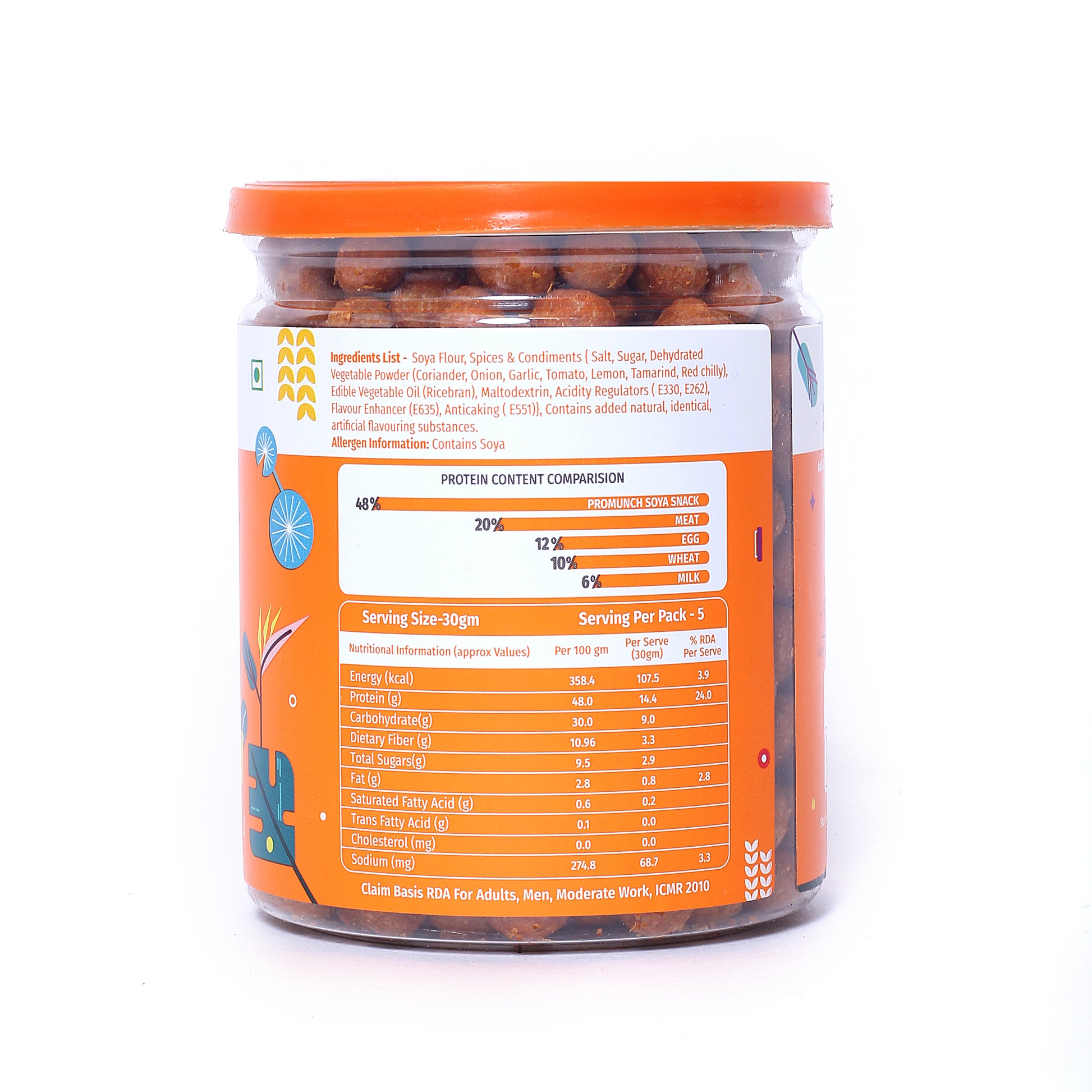 Soya Protein Chunks - Perfect High Protein Diet Snack
Promunch Roasted Soya Nuts - Crunchy, Healthy, and Nutritious