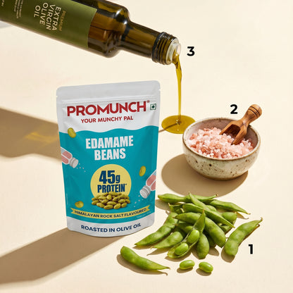 Himalayan Rock Salt Edamame Beans | Protein Snacks | PROMUNCH