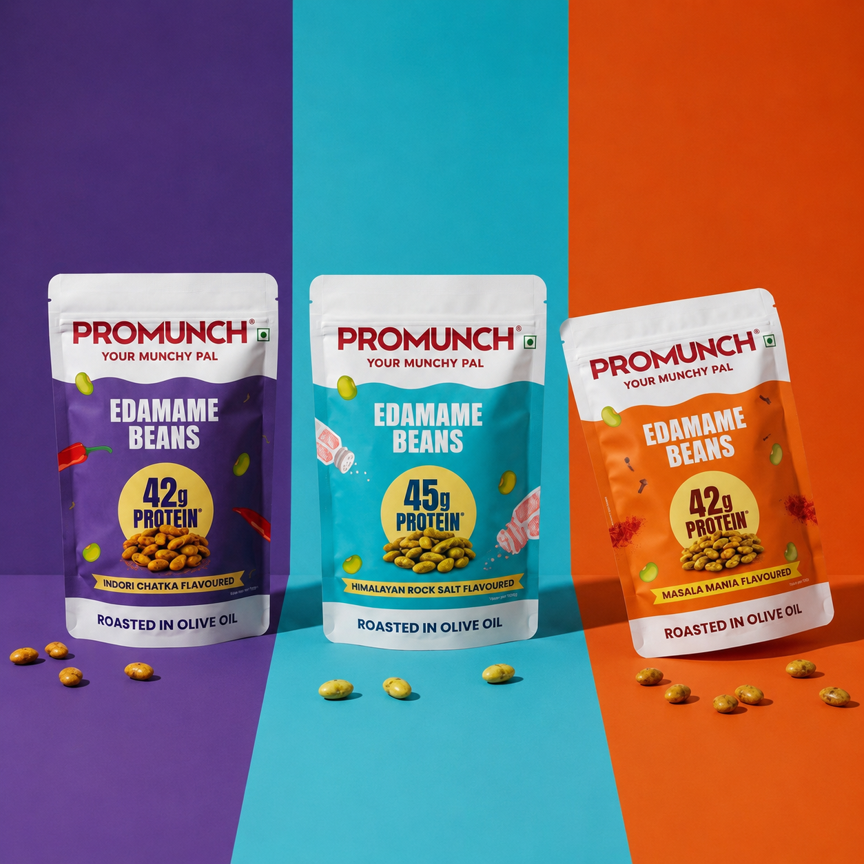 Himalayan Rock Salt Edamame Beans | Protein Snacks | PROMUNCH