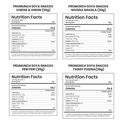 PROMUNCH Travel Combo Pack - (Pack of 12 )30 gm Each