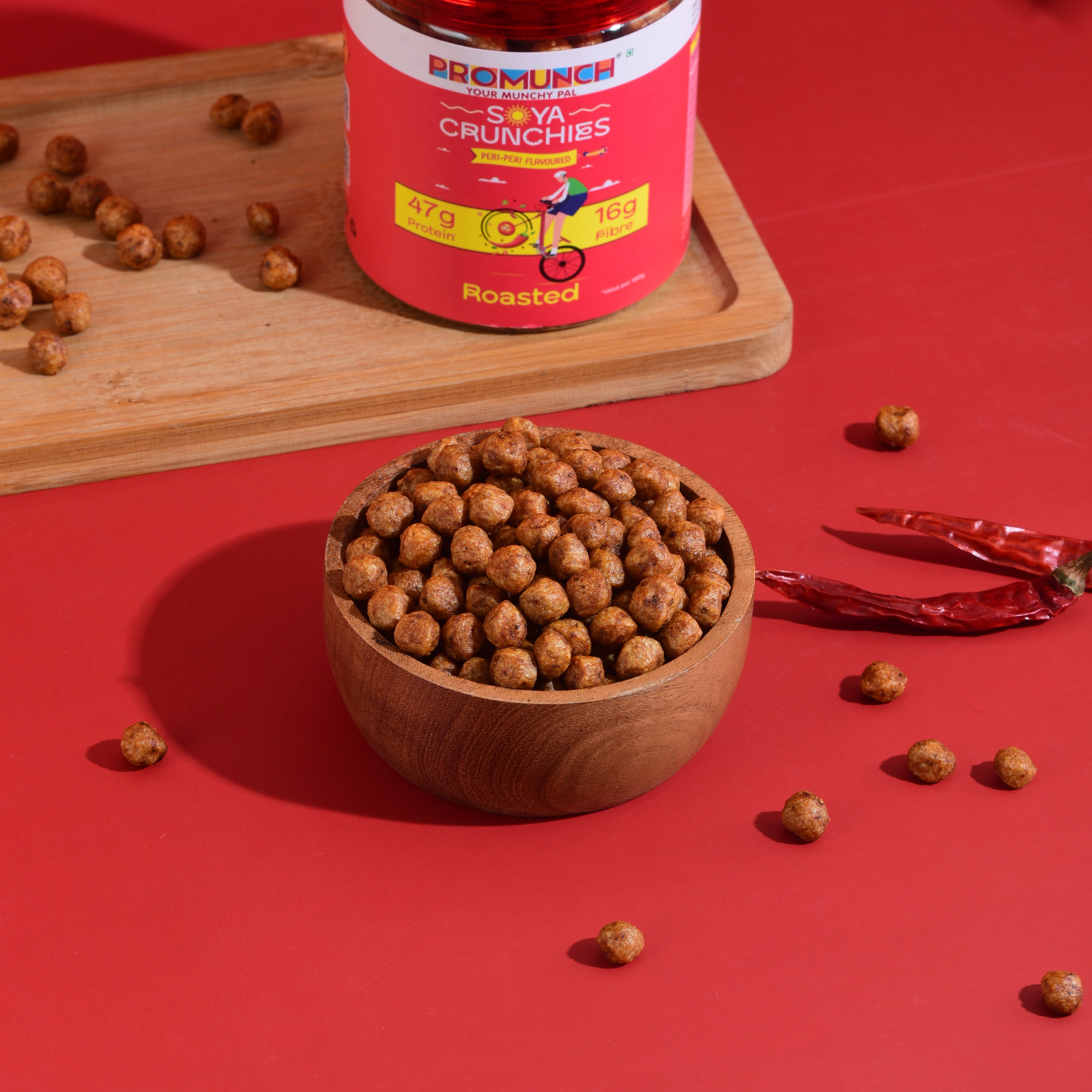Variety Pack Protein Crunchies (Noodle Masala, Tangy Pudina, Peri Peri)-150gm x 3