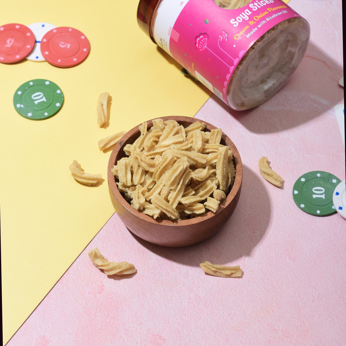 PROMUNCH Combo Pack - Soya Sticks (Chatpata Masala , Cream Onion) - 100gm x 2