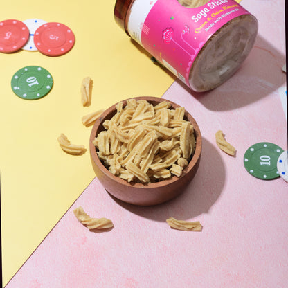 PROMUNCH Combo Pack - Soya Sticks (Chatpata Masala , Cream Onion) - 100gm x 2