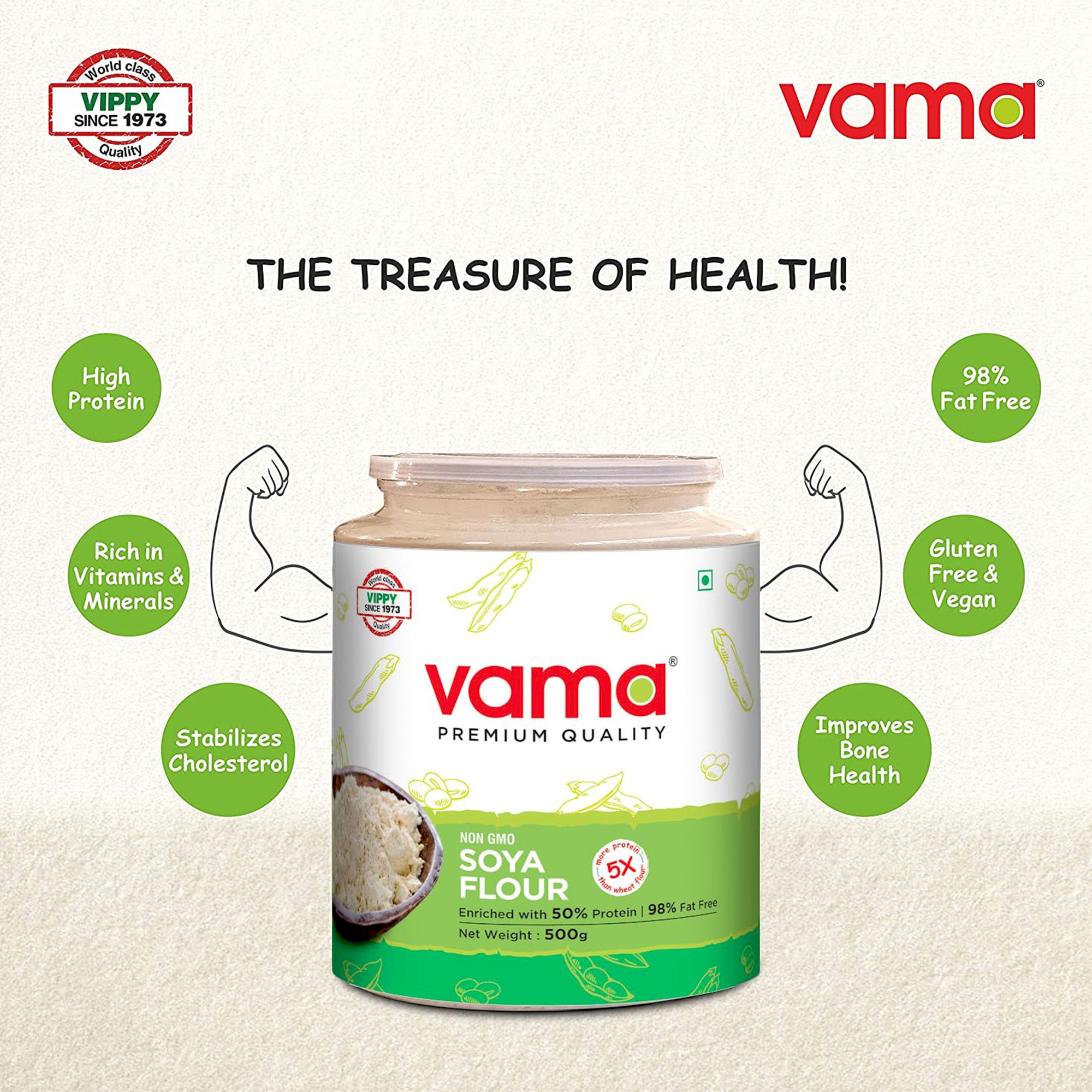 Soya Flour Dual Pack-500gm x 2