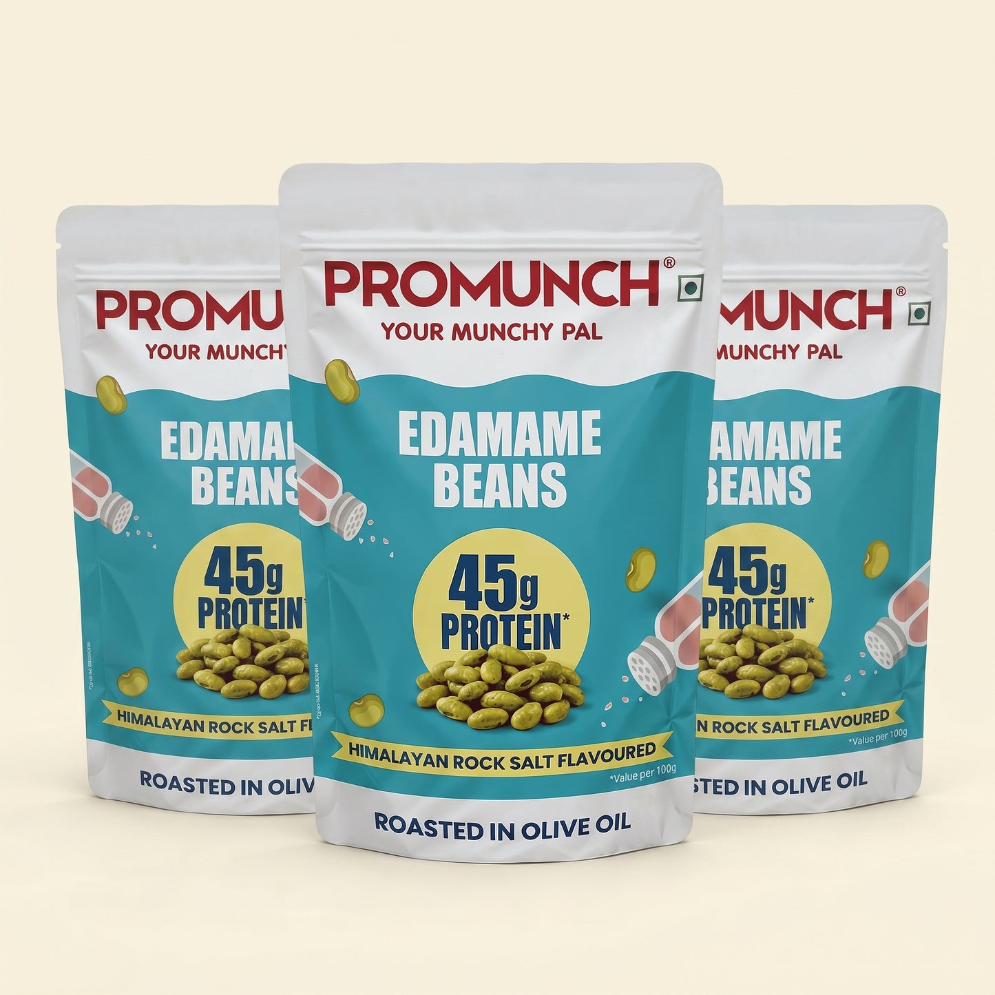 Himalayan Rock Salt Edamame Beans | Protein Snacks | PROMUNCH