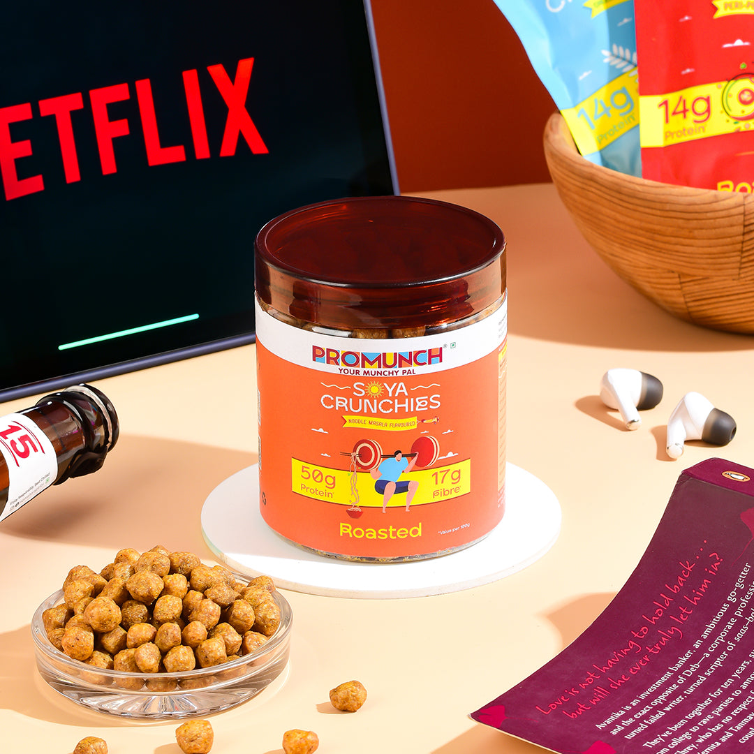 Variety Pack Protein Crunchies (Noodle Masala, Tangy Pudina, Cheese & Onion)-150gm x 3