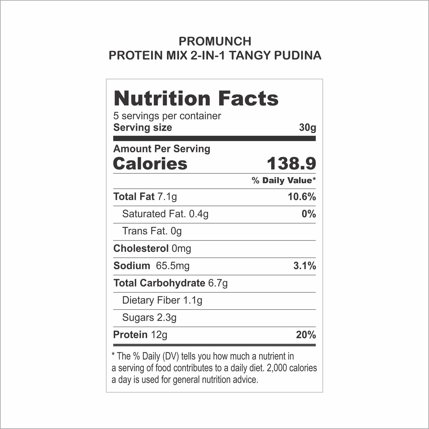 2 in 1 Tangy Pudina (Jain Snack) Protein Mix - 150gm x 2