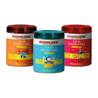 Variety Pack Protein Snacks (Cheese & Onion, Peri Peri, Noodle Masala)-150gm x 3