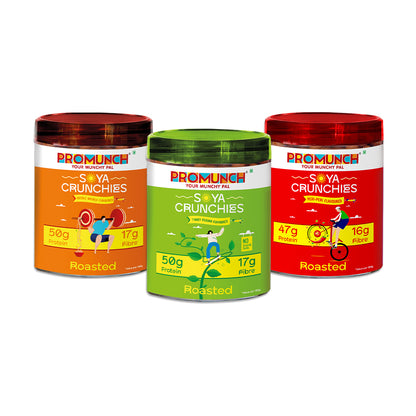 Variety Pack Protein Crunchies (Noodle Masala, Tangy Pudina, Peri Peri)-150gm x 3