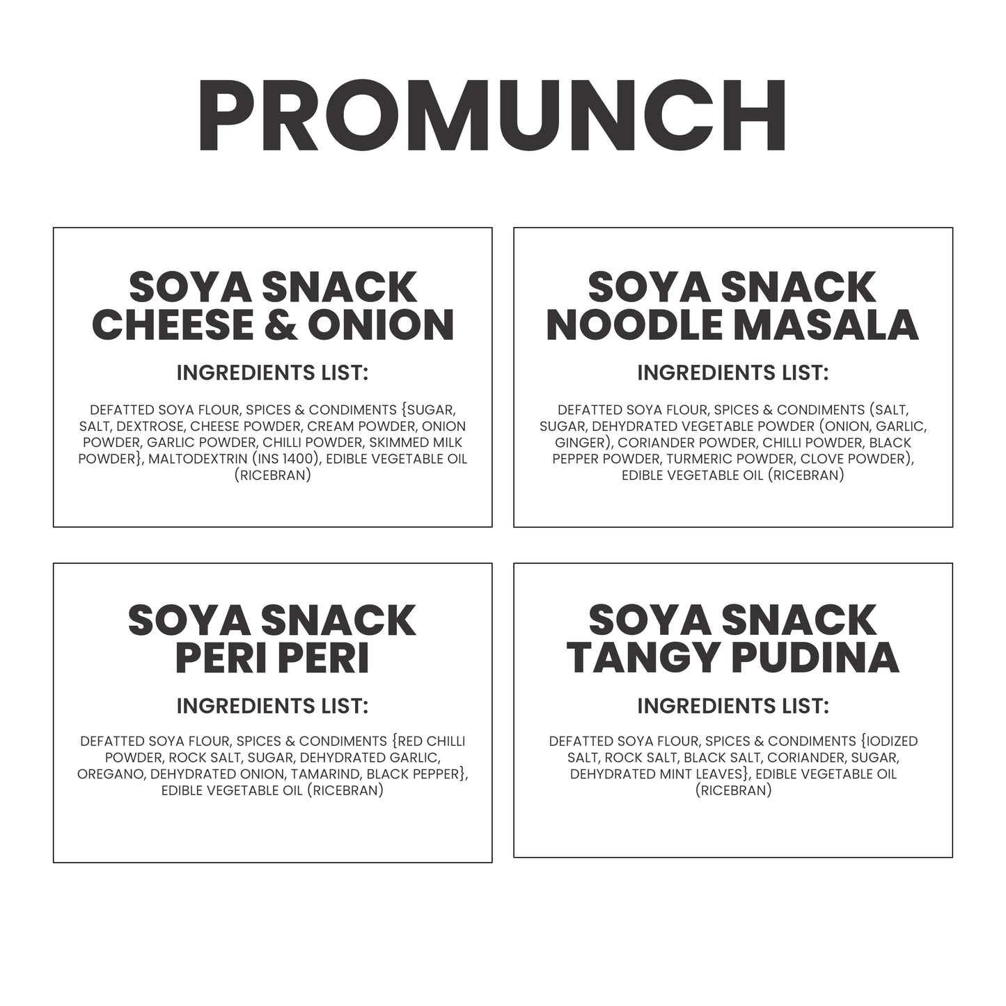 PROMUNCH Travel Combo Pack - (Pack of 12 )30 gm Each