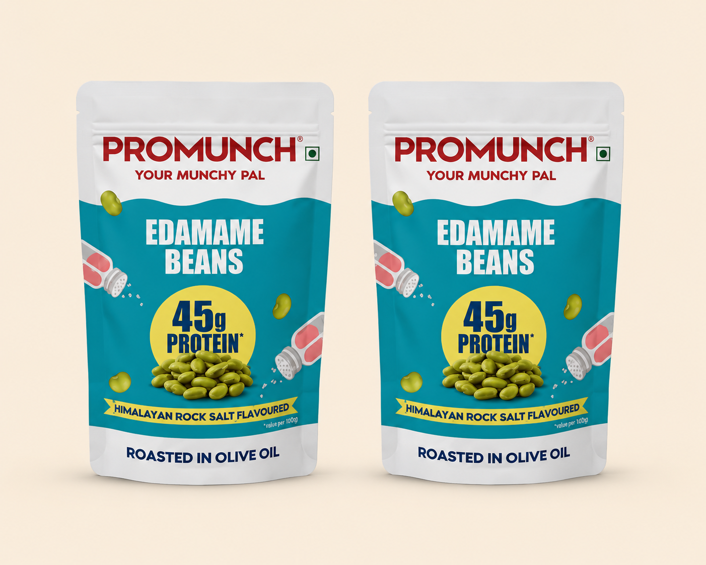 Himalayan Rock Salt Pack of 2 - Roasted Edamame Beans - PROMUNCH