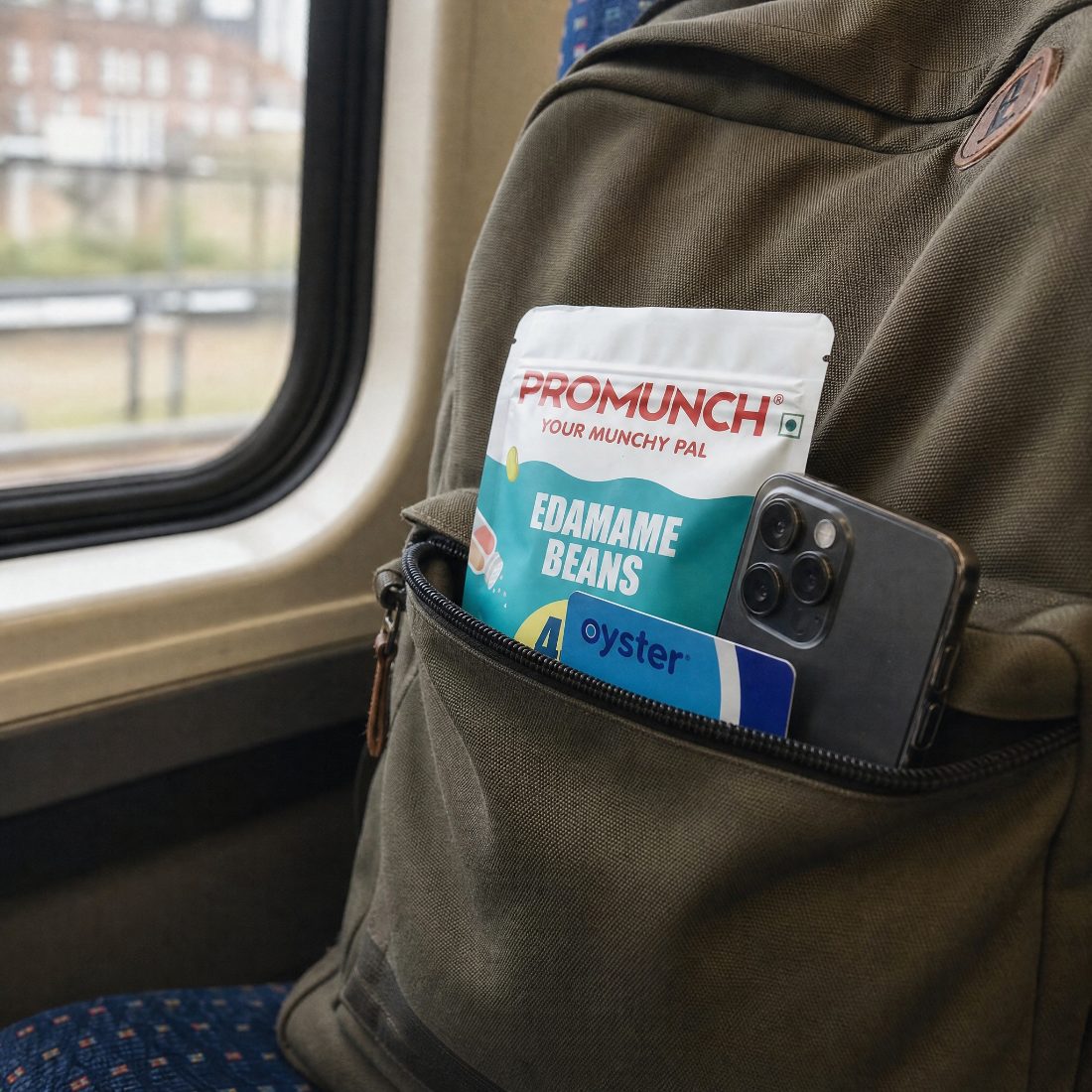 On-the-go snack in a backpack
