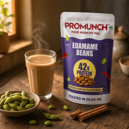 Roasted Edamame Beans Indori Chatka | Healthy Snacks | PROMUNCH